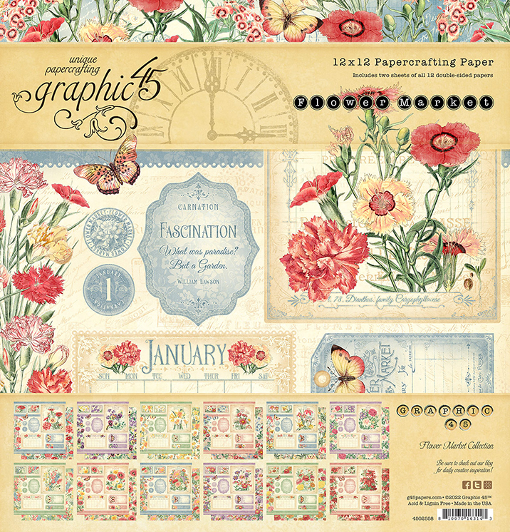 Flower Market 12×12 Collection Pack – Graphic 45 Papers